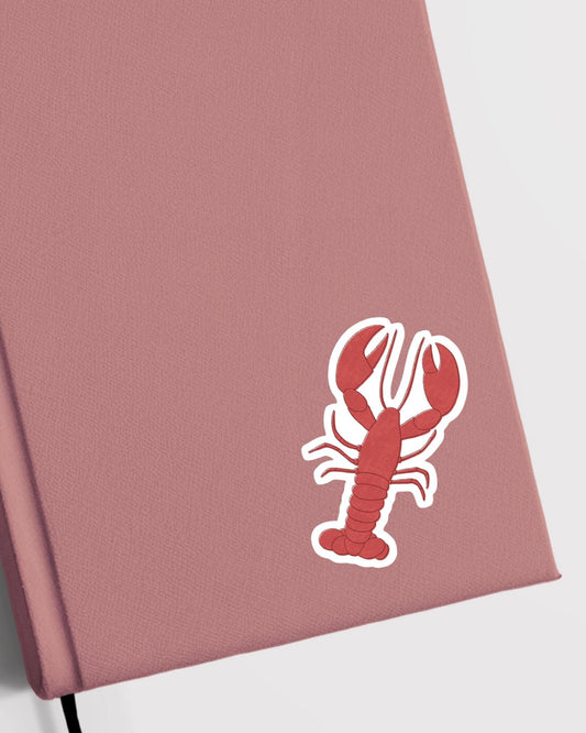 Glossy Lobster Sticker: Coastal Vibe, Water Resistant