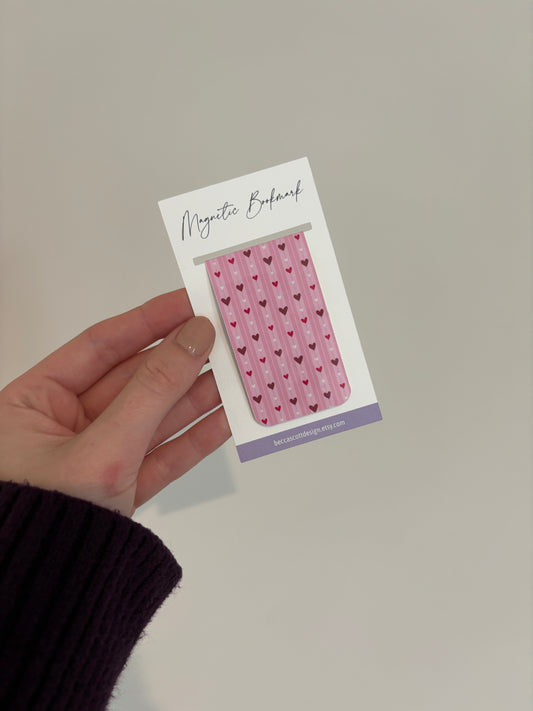 Heart Print Magnetic Bookmark