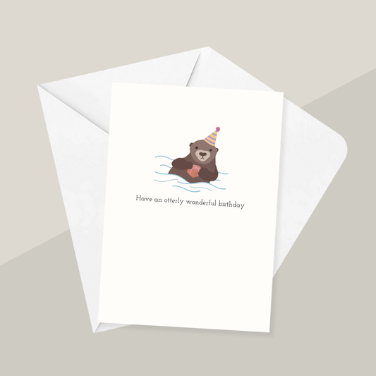 Have an Otterly Wonderful Birthday Greeting Card