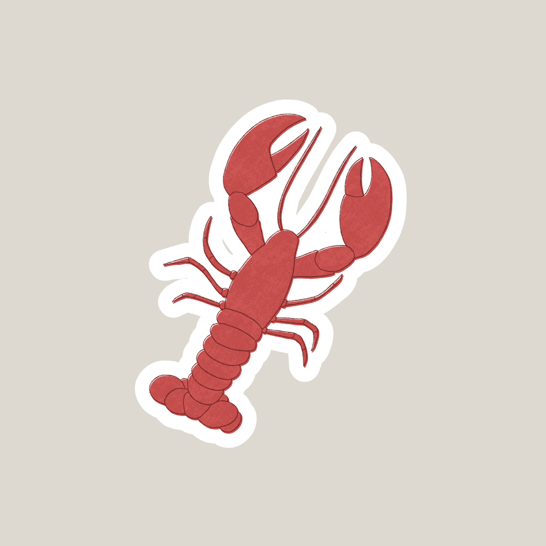 Glossy Lobster Sticker