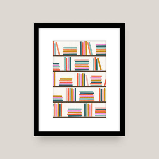 Cozy Bookshelf Framed Print