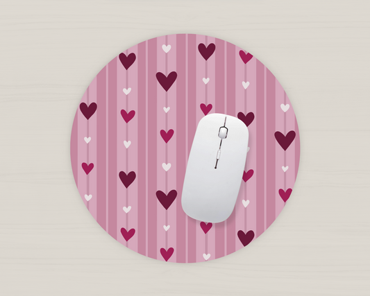 Sweetheart Stripes Mouse Pad