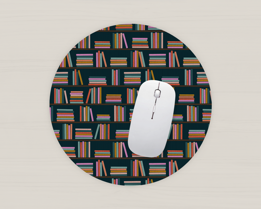 Cozy Bookshelf Mouse Pad