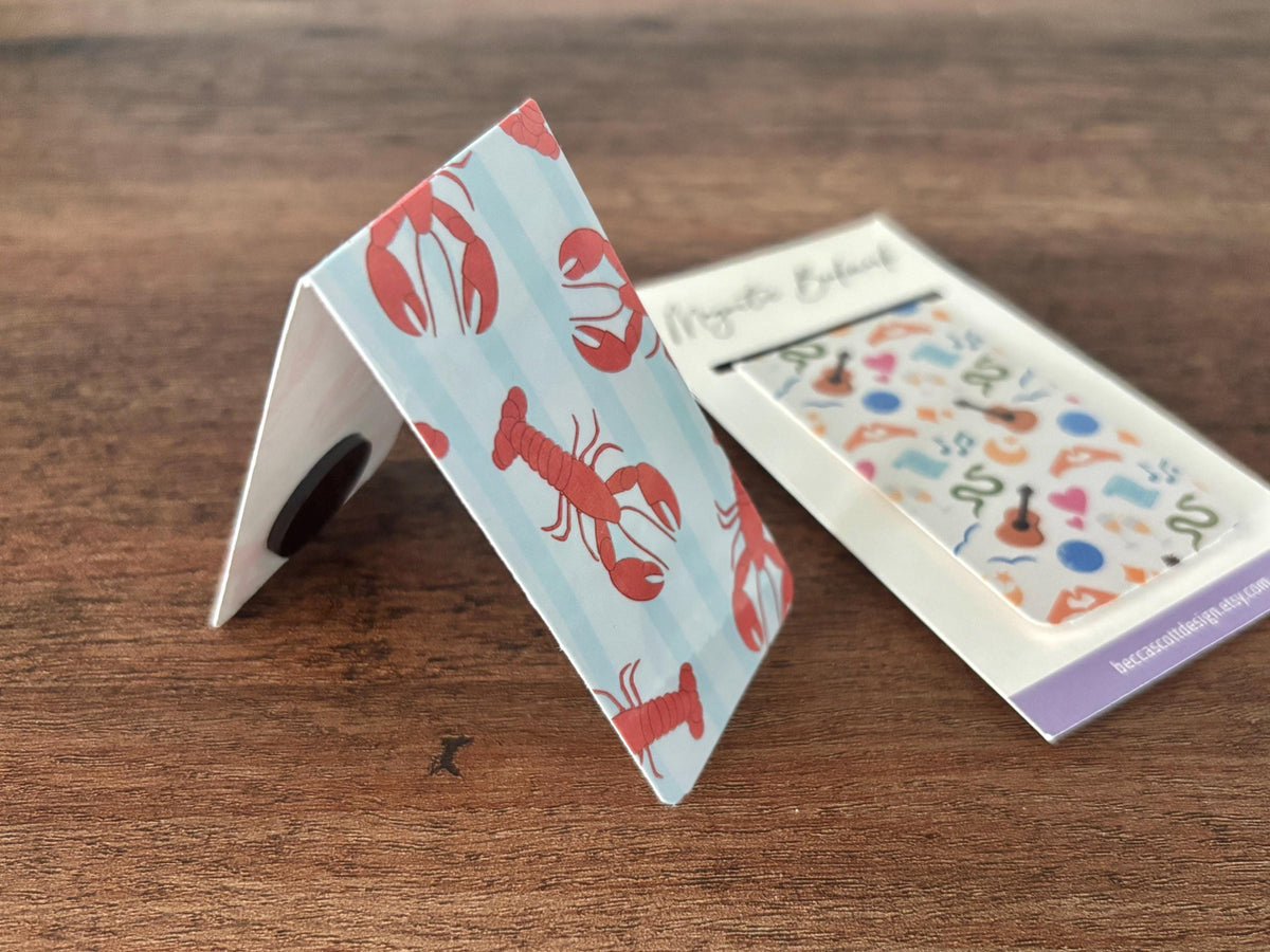 Cozy Plaid Magnetic Bookmark
